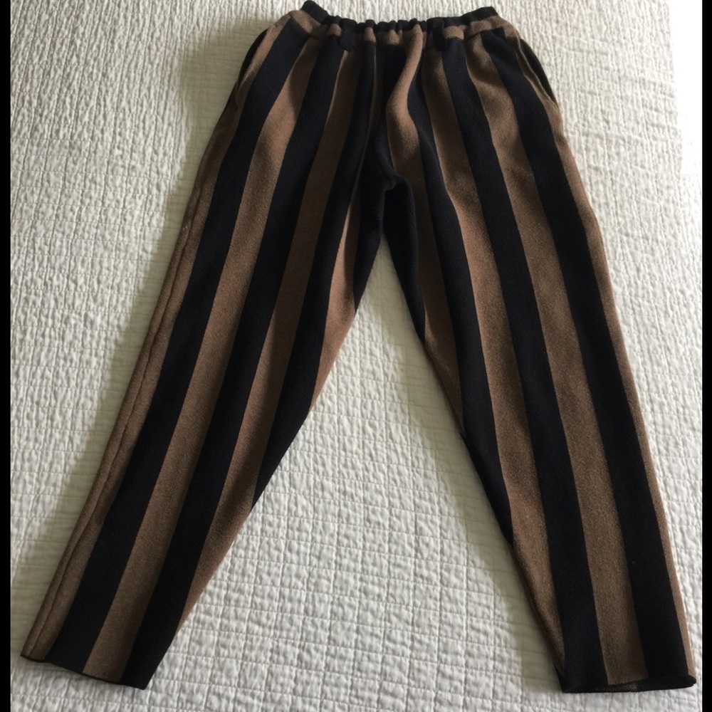 Gustav Von Aschenbach Brown/black vertical striped jogger pant - Picture 4 of 16